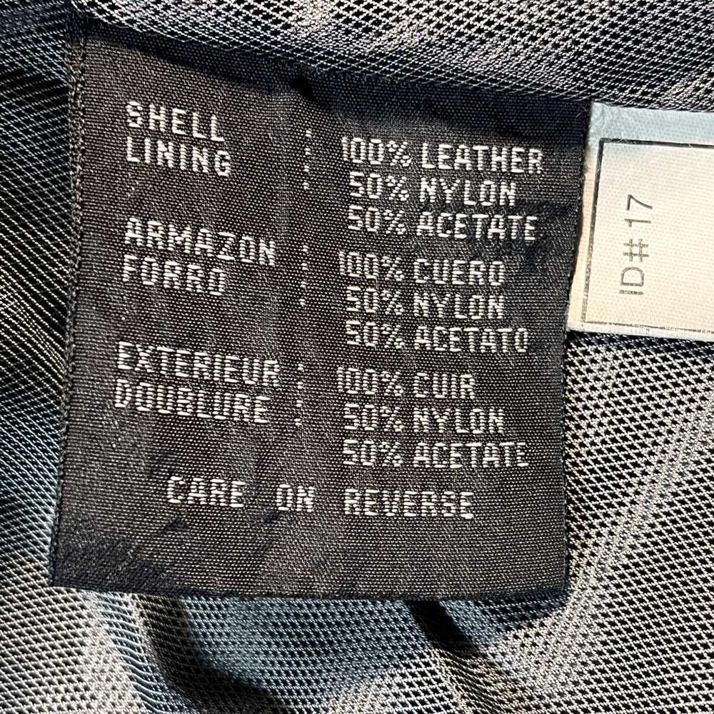 Kenneth Cole Reaction Vintage Black Leather Jacket XS - Picture 10 of 13
